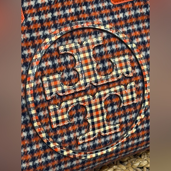 Tory Burch Ella Plaid Tote in the "Ember Glenn Plaid" - Picture 8 of 11